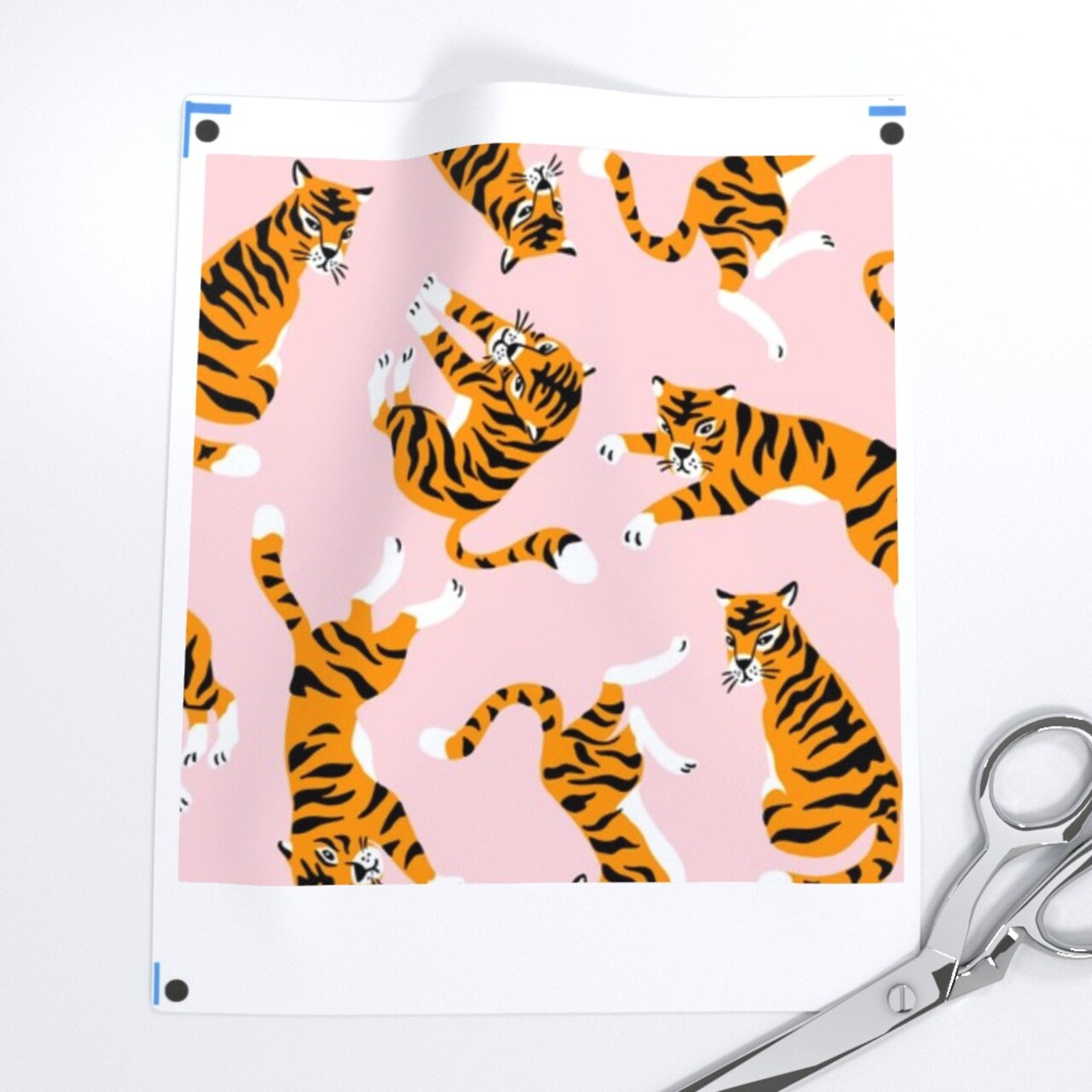 Whimsical Tiger Safari Animal Tropical Jungle Exotic Zoo Custom Removable Wallpaper by Spoonflower Peel & Stick Wallpaper 2FT Wide